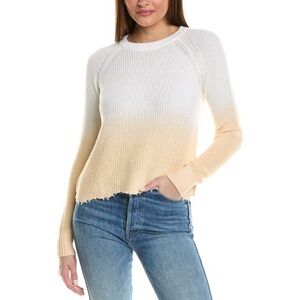 Cotton by Autumn‎ Cashmere Dip Dye Scallop Shaker Crewneck Sweater Size M